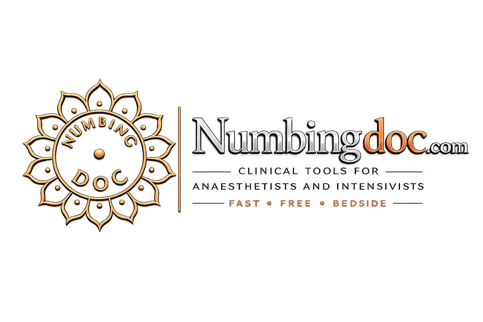 Numbingdoc.com — Clinical Tools for Anaesthetists and Intensivists · Fast · Free · Bedside